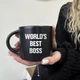 Чашка «World's best BOSS» черная - изображение 6