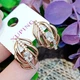 Серьги Xuping Jewelry длина 2см ширина 1.3см медицинское золото позолота 18К с1593 - изображение 3