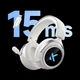Наушники MCHOSE X9 White Беспроводная Игровая Гарнитура, Радиоканал/Bluetooth/3.5мм. Съемный Микрофон, RGB Подсветка, Обьемный звук 7.1, Автономная робота 250 Часов - изображение 3