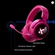Наушники MCHOSE X9 Pink Беспроводная Игровая Гарнитура, Радиоканал/Bluetooth/3.5мм. Съемный Микрофон, RGB Подсветка, Обьемный звук 7.1, Автономная робота 250 Часов - изображение 3