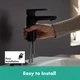 Змішувач HANSGROHE Vernis Blend 100 для умивальника з донним клапаном pop-up Matt Black (71551670) - изображение 4