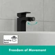 Змішувач HANSGROHE Vernis Shape для біде з донним клапаном pop-up Matt Black (71211670) - изображение 2