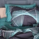 Простынь MirSon King Size 220x240 см 22-1442 Neon Emerald Lines (2200012406502) - изображение 3