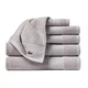 Набор 6 хлопковых полотенец Lacoste для ванной 138x76 см х 2 шт + 40x76 см х 2 шт + 33x33 см х 2 шт Heritage Anti-Microbial Supima Cotton Серый (1159851517) - изображение 3