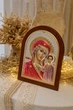 Серебряная икона Матерь Божья с Иисусиком (AE 0800 5D) 21,5X28,5 см - изображение 2