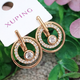 Сережки Xuping Jewelry довжина 1.9см ширина 1.6см медичне золото позолота 18К с1602 - зображення 2