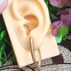 Серьги Xuping Jewelry длина 3.5см ширина 3мм с цирконием медзолото позолота 18К стрелы с827 - изображение 6