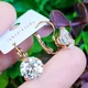 Серьги Xuping Jewelry длина 1.8см ширина 10мм медицинское золото позолота 18К с724 - изображение 4