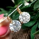 Серьги Xuping Jewelry длина 1.8см ширина 10мм медицинское золото позолота 18К с724 - изображение 5