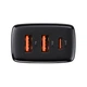 Адаптер сетевой BASEUS CCXJ-E01 2USB Type-C 30W 3A PD QC Black - изображение 3