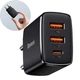 Адаптер сетевой BASEUS CCXJ-E01 2USB Type-C 30W 3A PD QC Black - изображение 8