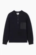 Джемпер чоловічий COS waffle-knit henley jumper 1195723002 XL Синій - зображення 5