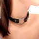 Чокер із серцем у стилі BDSM шкіряний One size Чорний K0595-1 - изображение 1