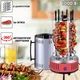 Электрошашлычница Шашлычница Domotec BBQ на 6 шампуров 1000 Вт 2 об/мин до 1,4 кг Красная - изображение 2