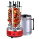 Электрошашлычница Шашлычница Domotec BBQ на 6 шампуров 1000 Вт 2 об/мин до 1,4 кг Красная - изображение 10