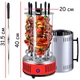 Электрошашлычница Шашлычница Domotec BBQ на 6 шампуров 1000 Вт 2 об/мин до 1,4 кг Красная - изображение 12