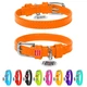 Ошейник для собак кожаный Waudog Glamour с QR паспортом XS 12 мм х 21-29 см Оранжевый (32564 Col) - изображение 3