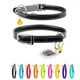 Нашийник для котів шкіряний Waudog Glamour з QR паспортом XXS 9 мм х 22-30 см Чорний (32481 Col) - зображення 2