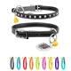 Ошейник для кошек Waudog Glamour с резинкой/клеевыми стразами 9 мм х 22-30 см Черный (32541 Col) - изображение 3