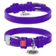 Ошейник для собак кожаный Waudog Glamour с QR паспортом XS 12 мм х 21-29 см Фиолетовый (32569 Col) - изображение 2