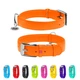 Ошейник для собак кожаный Waudog Glamour с QR паспортом XL 35 мм х 46-60 см Оранжевый (33224 Col) - изображение 3