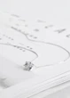 Цепочка женская с прозрачным кулоном камешом в оправе Fashion Jewelry Серебристая 15390 - изображение 1