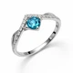 Каблучка срібна фантазія з фіанітами Silver Style 17.5 р. (10406.50 sku:2300103825806) - зображення 1