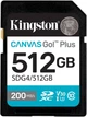 SD Kingston 512 GB SDXC Canvas Go! Plus UHS-I U3 V30 Class 10 (SDG4/512GB) - изображение 1
