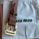 Стильний ремінь MIU MIU виготовлений із натуральної телячої шкіри 3/105 см - зображення 4