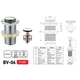 Донный клапан для раковины Zerix BV-06 1 1/4'' без перелива автоматический СLICK-СLACK (Цвет хром) (ZX6023) - изображение 10