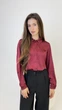 Сорочка жіноча штучний шовк бургунді, L;XL - зображення 2