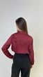 Сорочка жіноча штучний шовк бургунді, L;XL - зображення 5