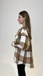 Сорочка жіноча фланель коричнево-бежева клітинка, 2XL;3XL - изображение 3