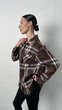 Сорочка жіноча фланель коричнево-біла клітинка, L;XL - зображення 3