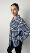 Сорочка жіноча фланель синьо-біла клітинка, L;XL - изображение 4