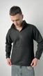 Світшот чоловічий зі стійкою трикотаж фліс чорний, L;XL - зображення 2