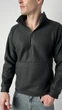 Світшот чоловічий зі стійкою трикотаж фліс чорний, L;XL - зображення 5