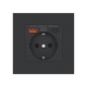 Розетка 220V Folem RZ1 c USB и Type-C, Быстрая зарядка 20W, PD 3.0, QC3.0 - Черный - изображение 1