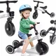 Велобег 3 в 1 Ikonka Trike Fix Mini, трехколесный беговел, трехколесный велосипед и двухколесный велосипед в одном, Белый - изображение 6