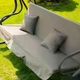 Садова гойдалка Virgo Relax Plus Grey з навісом та функцією шезлонгу, для саду та тераси - зображення 4