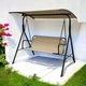 Садовые качели IdealGarden, 3‑местные, бежевые металл + ткань, 172×110×154 см, 240 кг - изображение 7