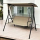 Садовые качели IdealGarden, 3‑местные, бежевые металл + ткань, 172×110×154 см, 240 кг - изображение 8
