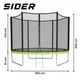 Батут SIDER 8 FT, 252 см, с внешней сеткой и лестницей чёрный, 150 кг - изображение 4