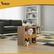 Ігровий комплекс для кішок Purlov 3 в 1: кігтеточка, будиночок та ліжко з іграшками - зображення 3