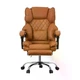 Офисное кресло Hanert Prestige Brown с подставкой для ног, премиальное, экокожа - изображение 2