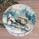 Коробка круглая 24см на новый год "Веселых праздников" 4233-8 - изображение 1