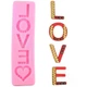 Молд силиконовый Love 169 на 46 мм розовый - изображение 5