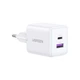 Зарядное устройство Ugreen USB + USB-C GaN 30W X516 white (65015) (342660) - изображение 1