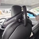 Складная вешалка тремпель для одежды для автомобиля Tesla Model 3 2017-2023/ Model Y 2017-2025. Черный с серой вставкой - изображение 5