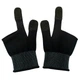 Напальчники для гри на телефоні Hoco GA21 Eagle Claw silver fiber two-finger gaming gloves Black - зображення 1